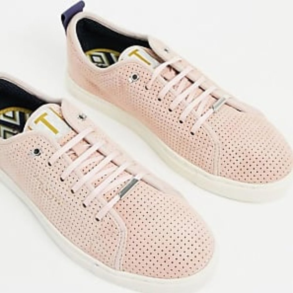 Ted Baker Kaliix Pink Suede Plimsole Sneakers